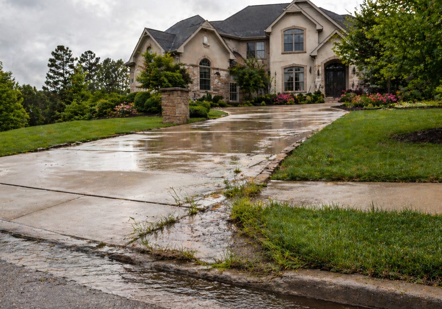 Driveway-weed-control-Tulsa-rain