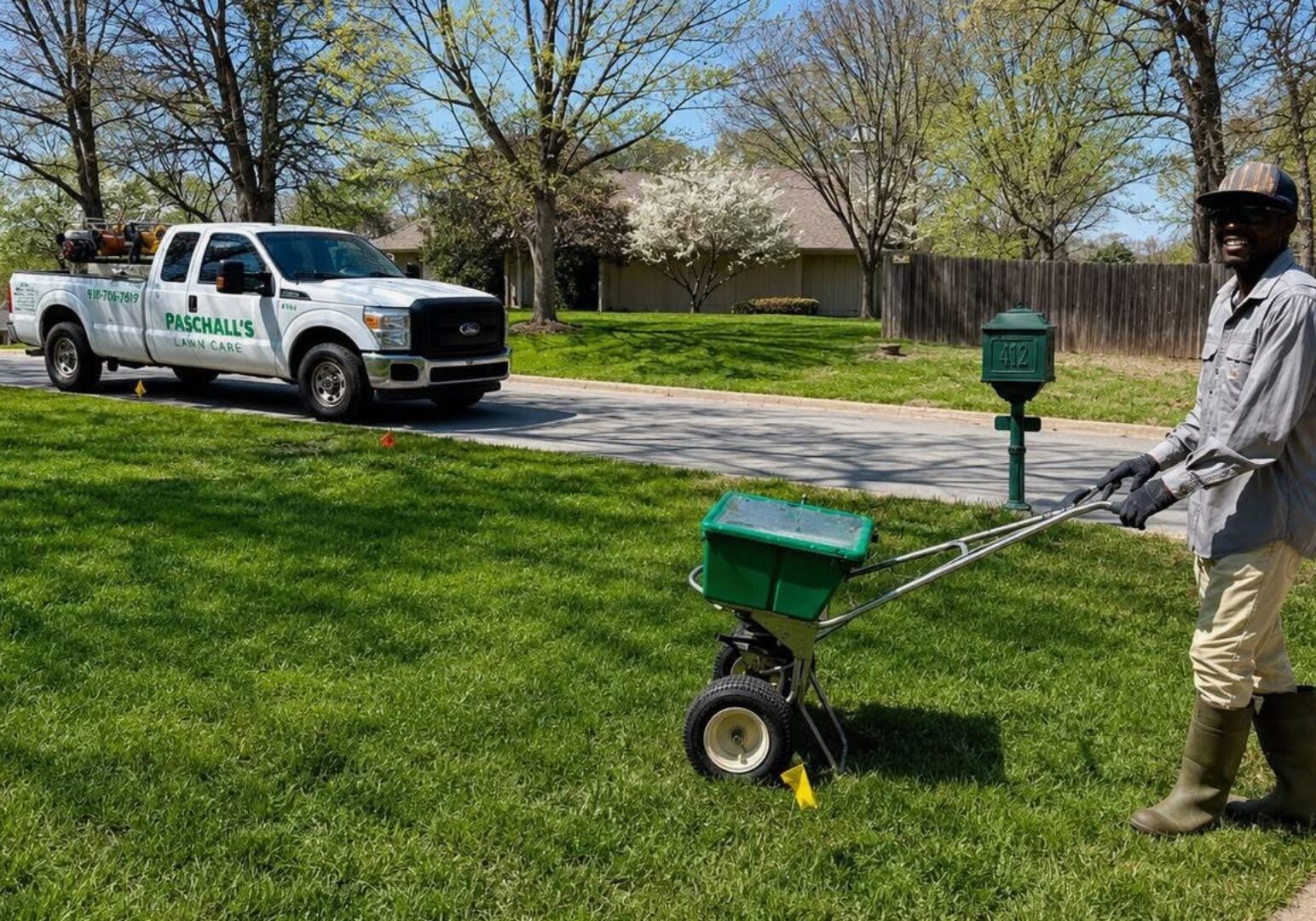 when-to-aerate-and-overseed-in-Tulsa-spreader
